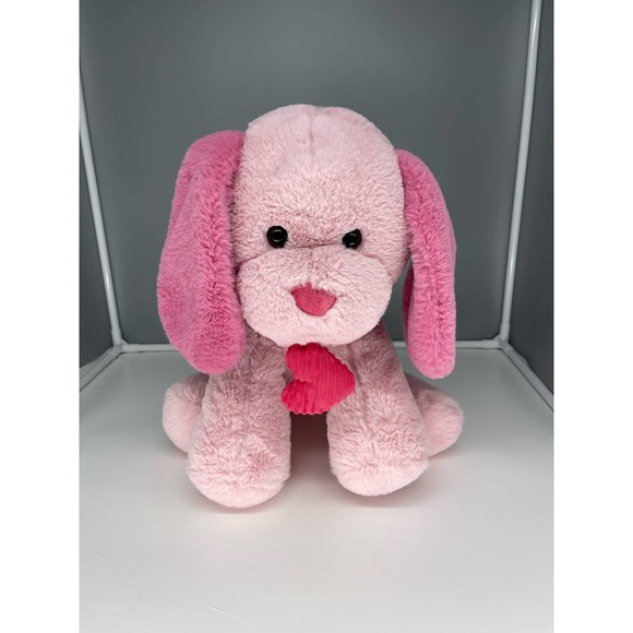 Animal Adventure Casanovas Target Pink Puppy With Floppy Ears and Hanging Heart - Picture 1 of 9